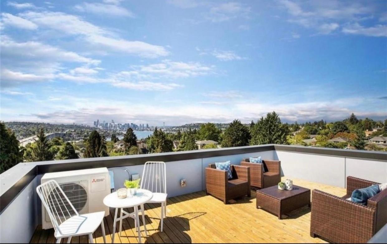 Rooftop Patio With Waterview, Private Garden & Grill 3Br 3Ba- Modern Cityscape Seattle Dış mekan fotoğraf
