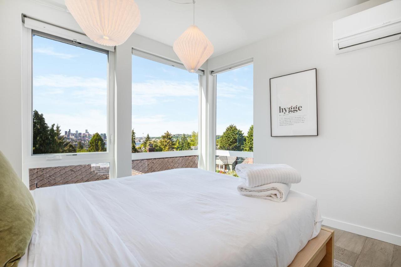 Rooftop Patio With Waterview, Private Garden & Grill 3Br 3Ba- Modern Cityscape Seattle Dış mekan fotoğraf